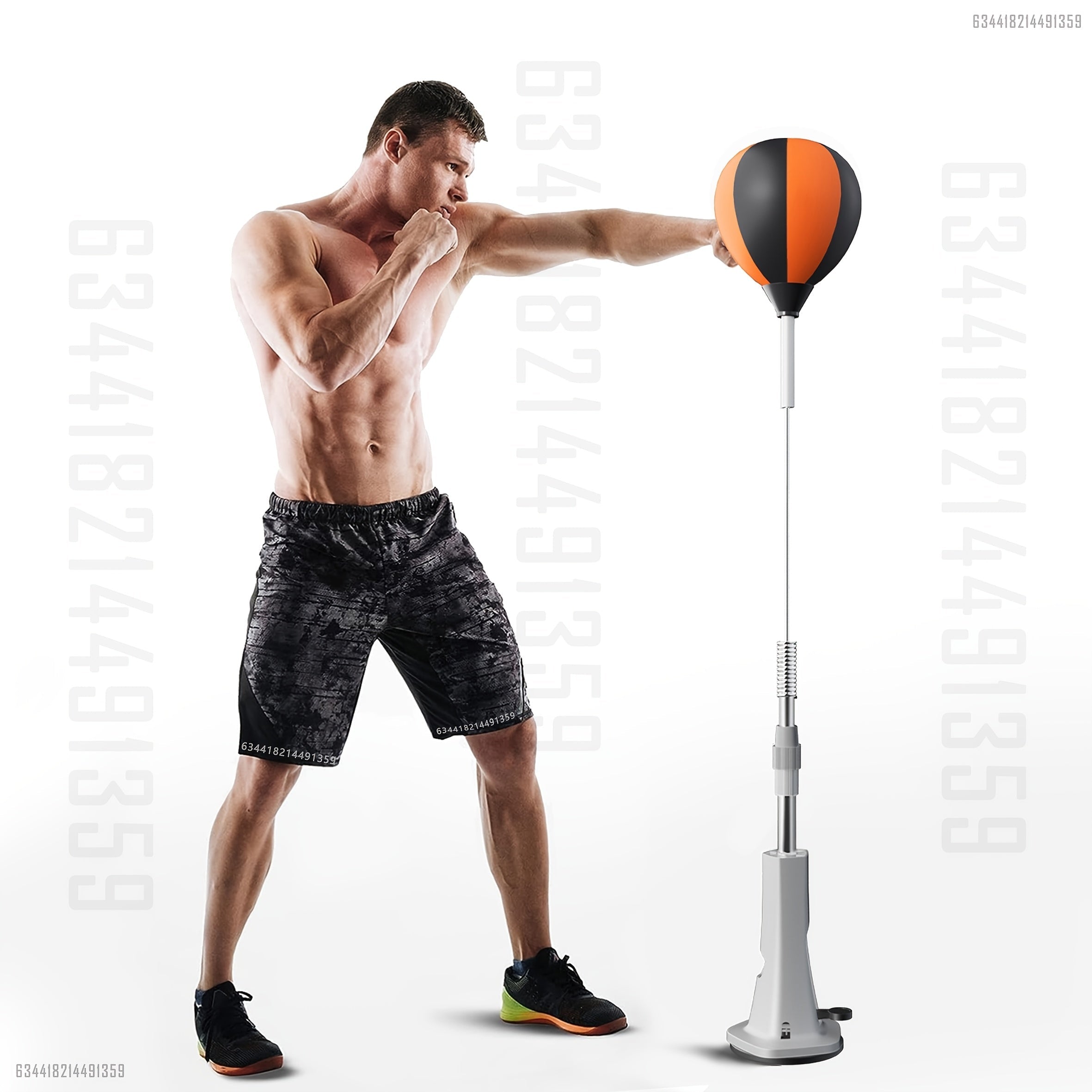 Inflatable Boxing Reflex Bag Adjustable Height Training-1