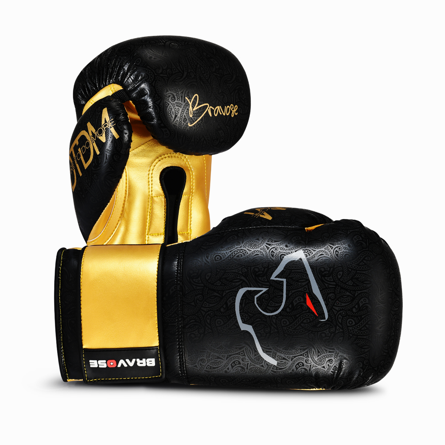 Nemesis Black and Gold Boxing Gloves-0